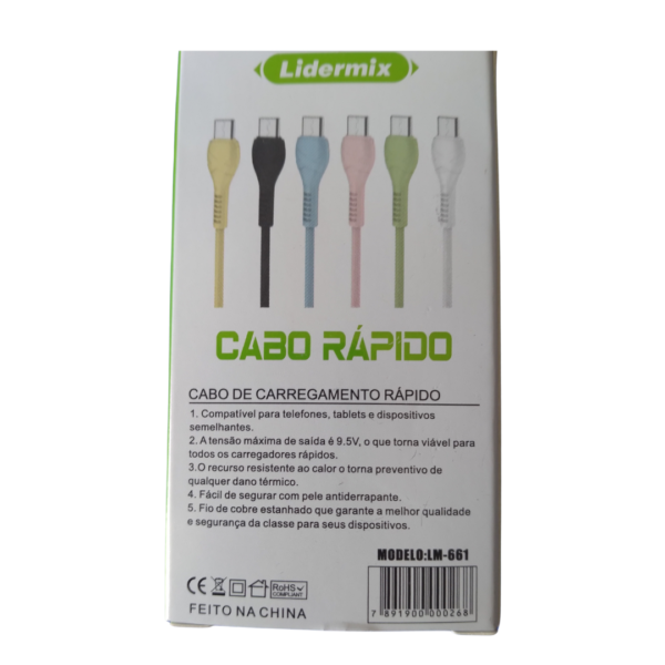 Cabo Rápido 3.1A Lidermix LM-661 Micro USB (V8) - Image 2