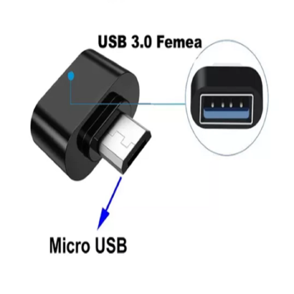 Conector/Adaptador USB p/Micro USB (V8) - Image 3