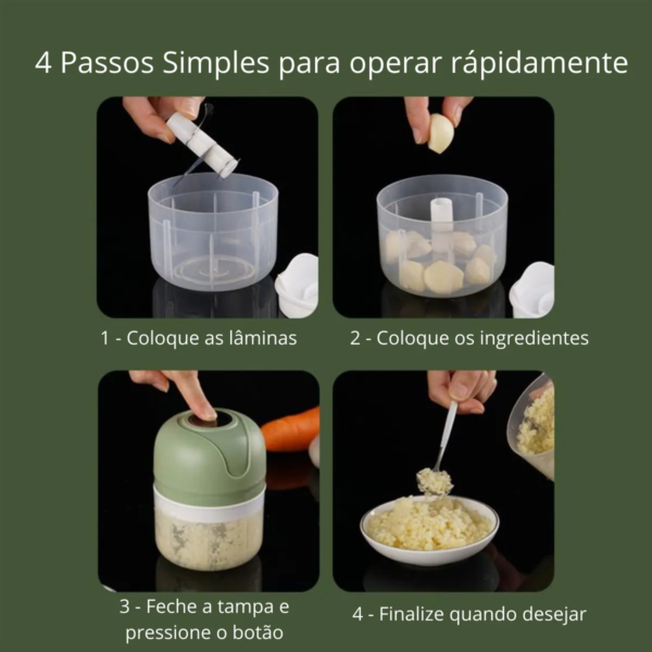 Mini Processador/Triturador de Alimentos Elétrico - 100ml - Image 4