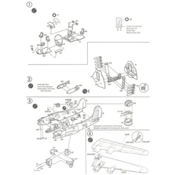 Kit Plastimodelismo B-17F Memphis Belle Escala 1/72 - Image 4